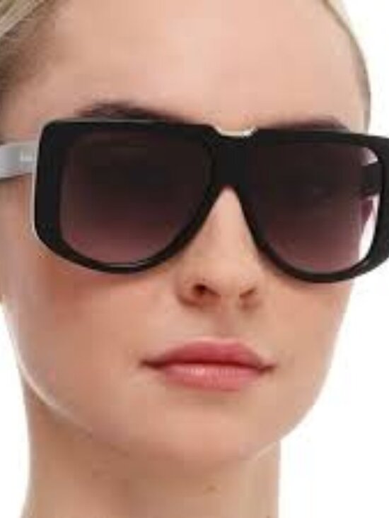 Max Mara SPARK1 MM0075 52P Shield Sunglasses - Dark Havana / Green main image 6